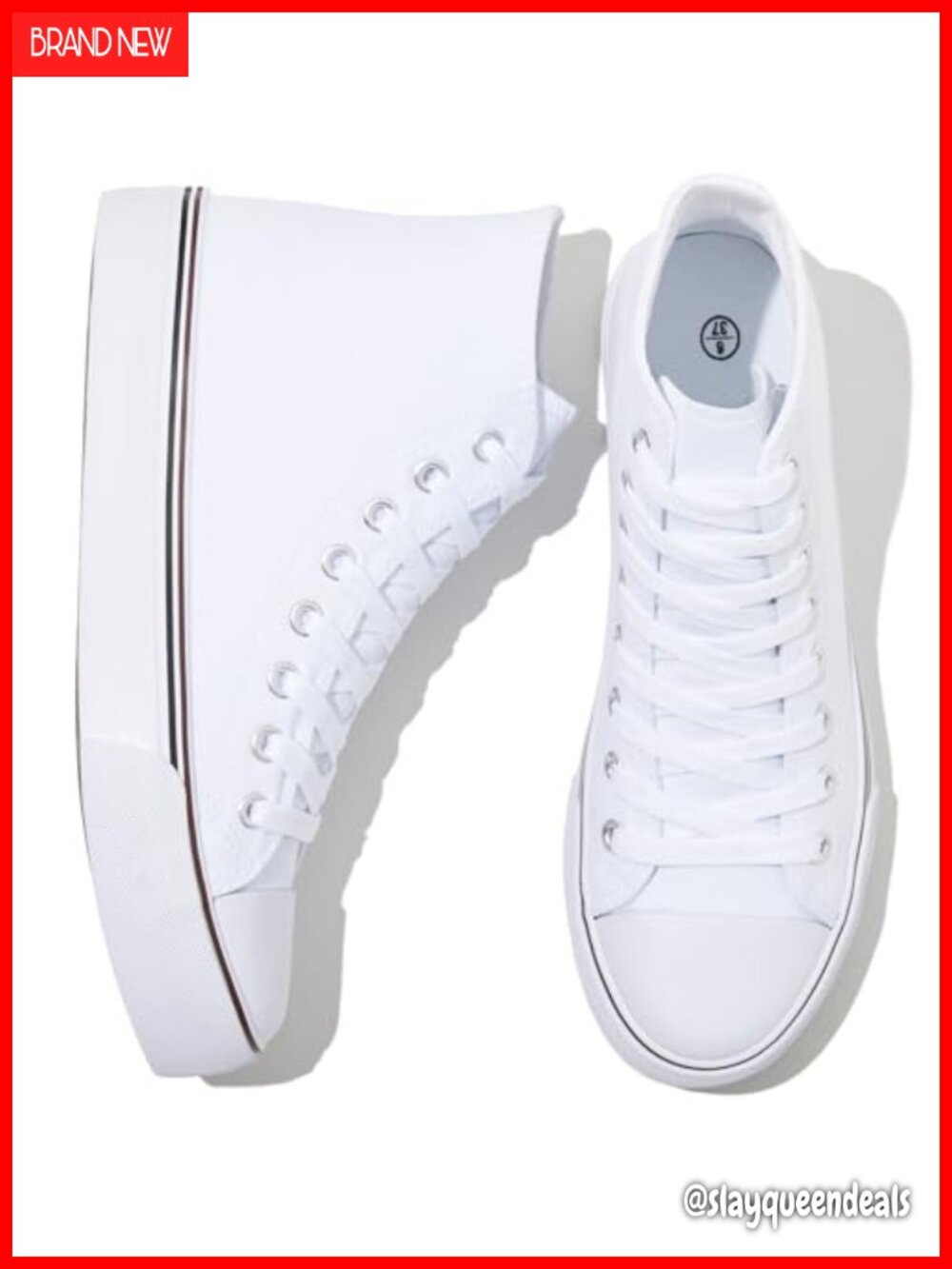 Women's High Top Canvas Sneakers Lace-Up Casual Walking Shoes